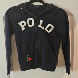Polo by Ralph Lauren‎ Kids Dark Blue Hoodie with White Accents